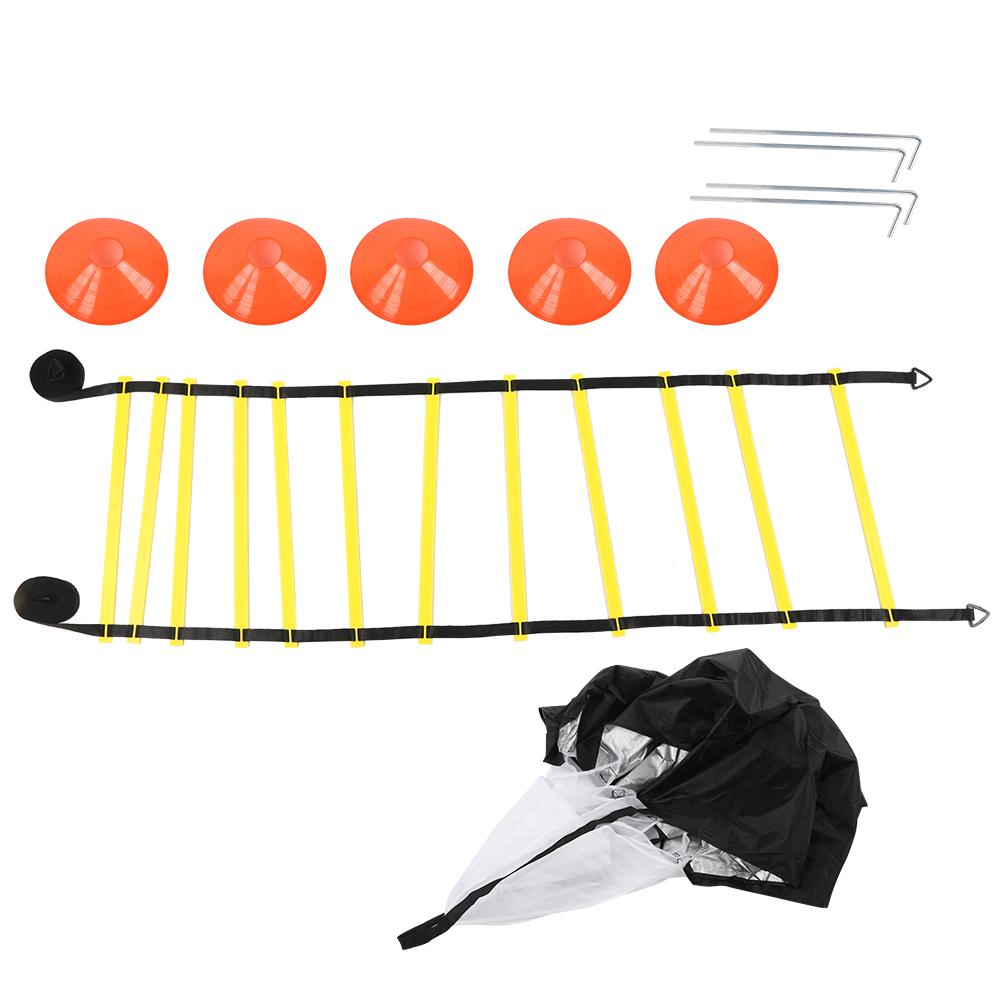 Football Training Ladder Disc Drag Parachute Set Jump Lattice Agile Training Rope