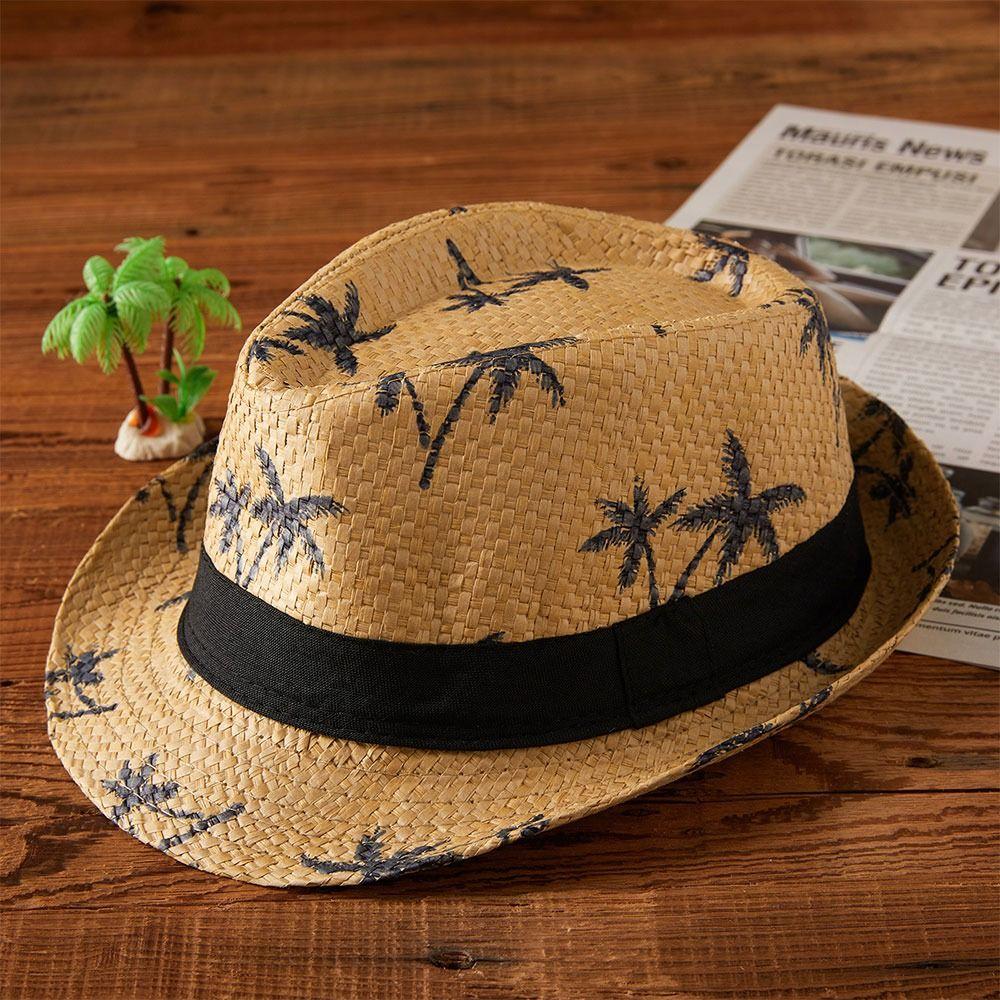 UV Protection Straw Hat Wide Brim Panama Cap Summer Sun Hat Children Kids