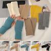 Solid Color Winter Gloves Soft Half Finger Mitten New Fingerless Gloves  Women