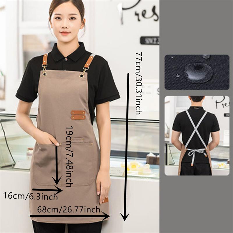 Модные унисекс холщовые водонепроницаемые фартуки для приготовления пищи, многофункциональный фартук для шеф-повара, цветочного магазина, супермаркета