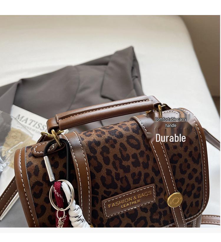 Women's Versatile Leopard Print Backpack - Fashionable Single Shoulder or Crossbody Bag