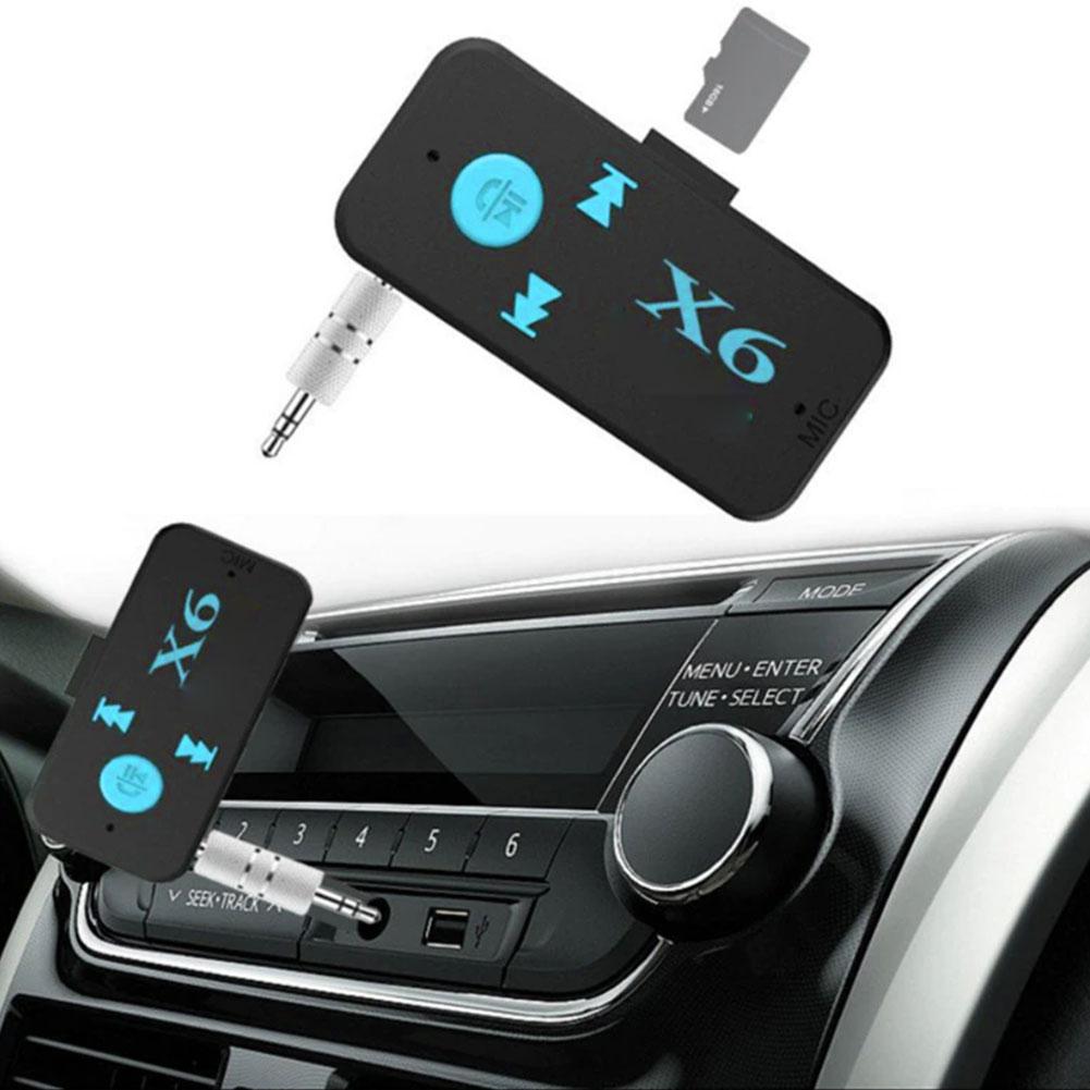AUX автомобильный Bluetooth-приемник 3,5 мм беспроводной Bluetooth 5.0 адаптер портативный аудиоконвертер стерео Hands-Free воспроизведение TF-карт новый
