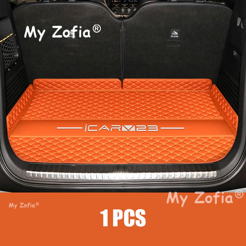 For Chery iCAR V23 iCAUR V23 2025 2026 Car Trunk Protection PU Leather Mat Catpet Interior Modification Cover Part Accessories