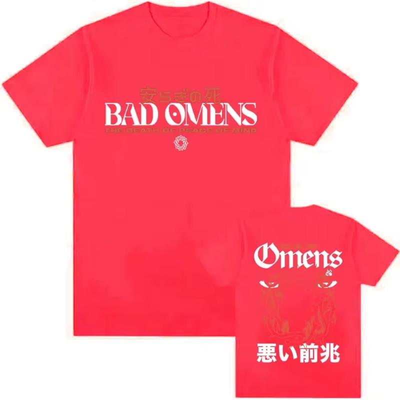 Графическая футболка Bad Omens для мужчин и женщин, новая, летняя, готическая, Y2K, повседневная, с круглым вырезом, с коротким рукавом