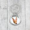Pharaoh Hound, Kelb tal-Fenek - Geometric Keychain with a Photo and the Inscription Art-Dog