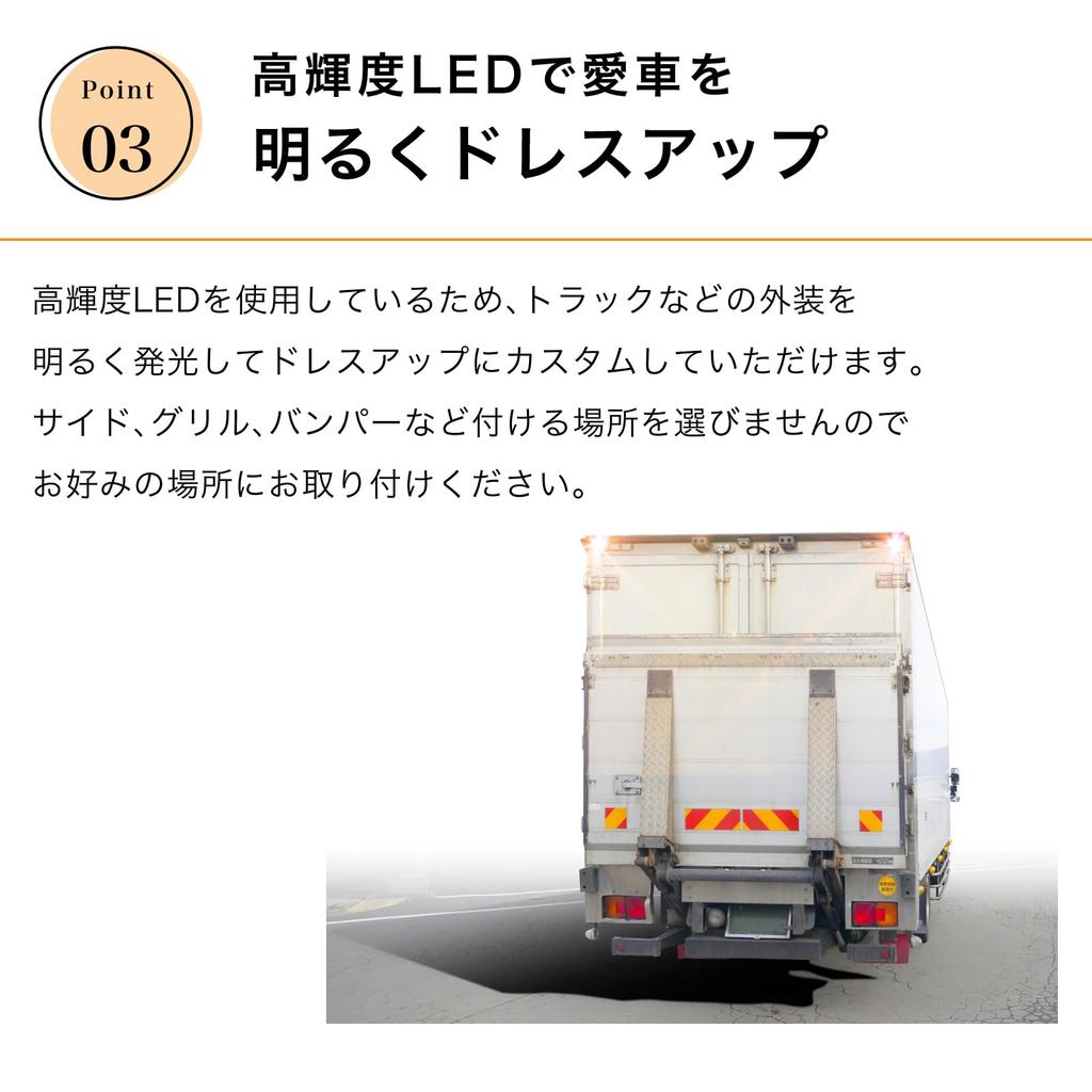 Crown Doris Универсальный светодиодный звездный боковой габаритный фонарь Световая линза Ретро Декор грузовика 24В Автомобиль Комплект из 2 штук Белый