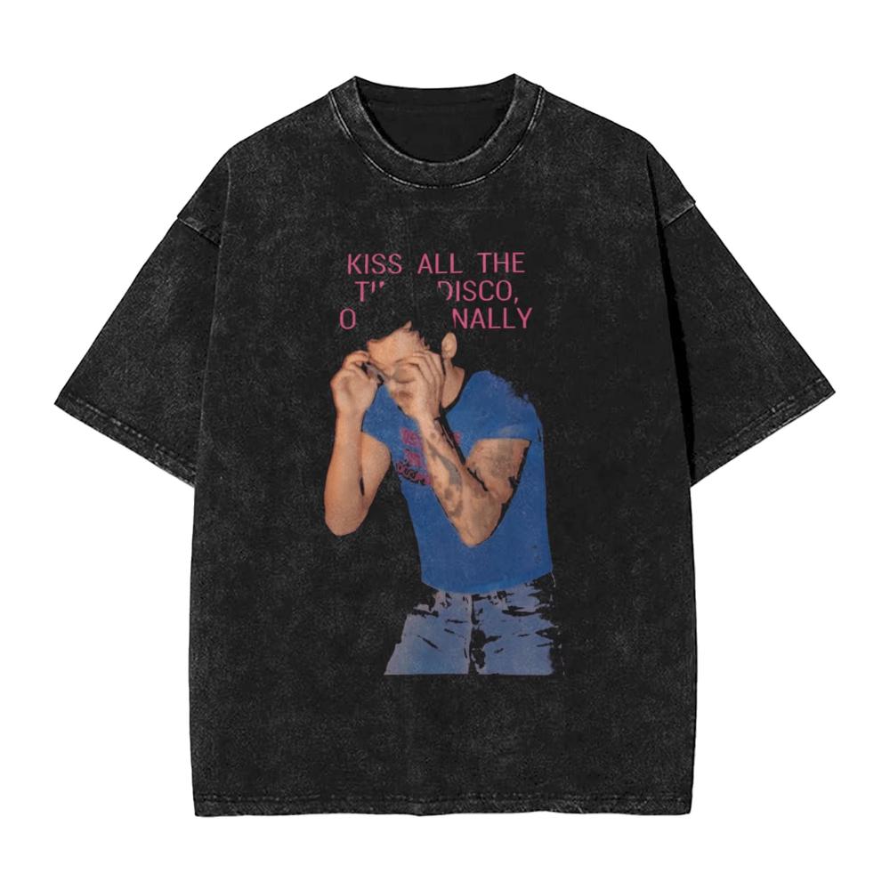 2026 Latest H-Harry S-Styles Fan Men Women T Shirt Washed Casual Tees Short Sleeve Crewneck T-Shirt Cotton Adult Clothes Summer