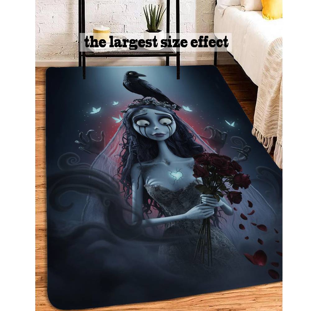 C-Corpse Bride Cartoon Door Mat Washable Non-Slip Living Room Sofa Chairs Area Mat Kitchen Doormat Area Rug