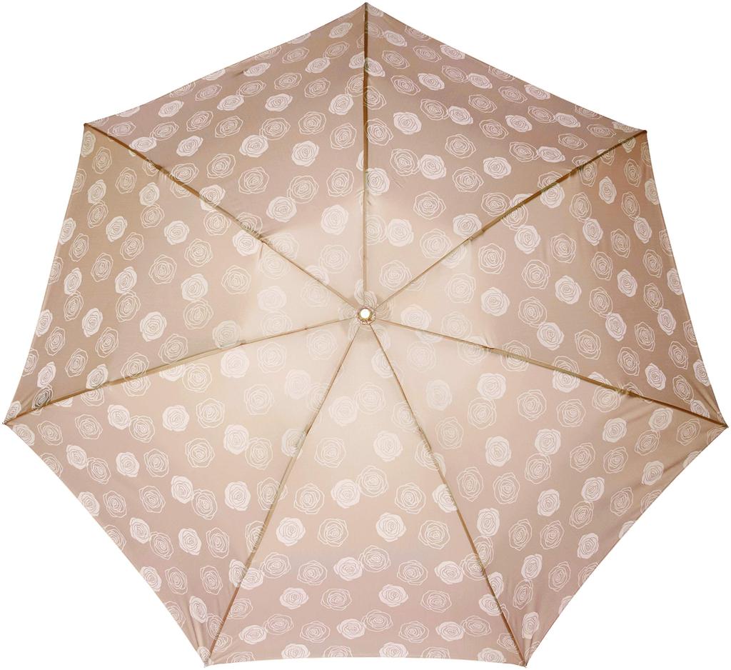 Зонт Lanvin Collection с катионовым жаккардовым узором «Роза», длина ребра 60 см, большой/мини-узор, женский, бежевый, Япония, (Свободный размер)