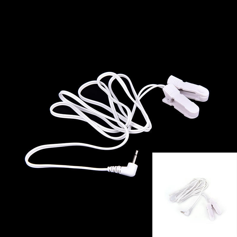 Electrode Lead Wires With 2 Ear Clips For Tens Therapy Machine Massager 2.5Mm