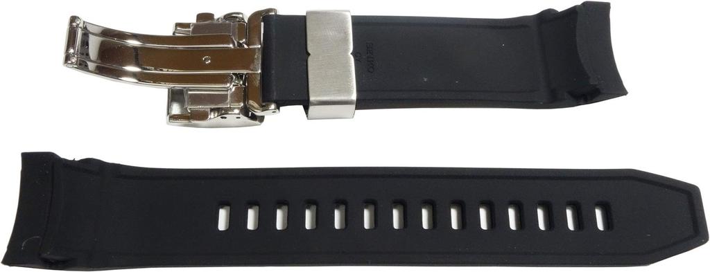 Seiko Astron 22 мм SBXB015 Оригинальный силиконовый каучук Черный с ремешком серии 8X, (Совместимые часы, R01Z011J0)