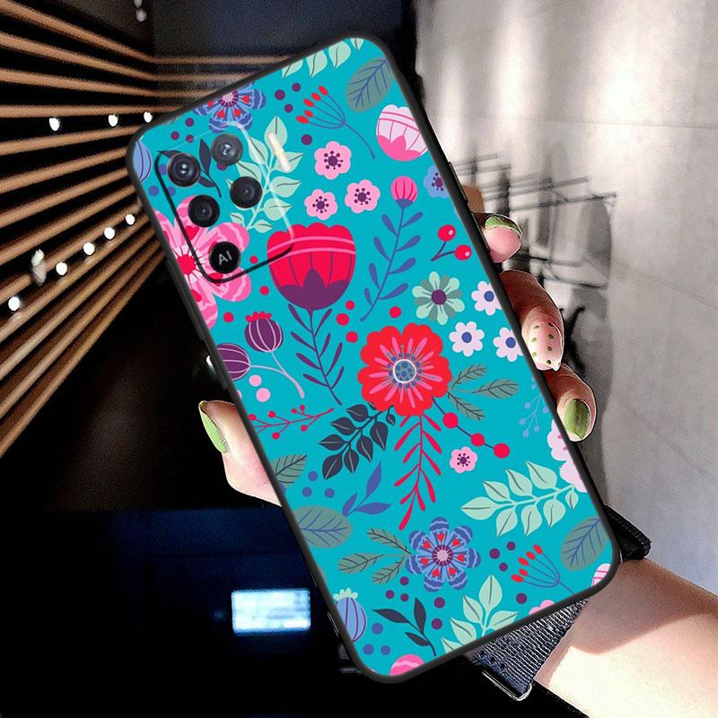 Чехол Floral Charm Secret Garden для Oppo A5 Pro A15 A17 A57 A77 A18 A38 A58 A78 A98 A94 A74 A54 A16 A76 A96 A40 A60 A80