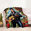 Elvis Presley's Iconic Jacket Blanket Durable Comfort Suitable for Picnics Livingroom Seaside All-Season Use Digital Print