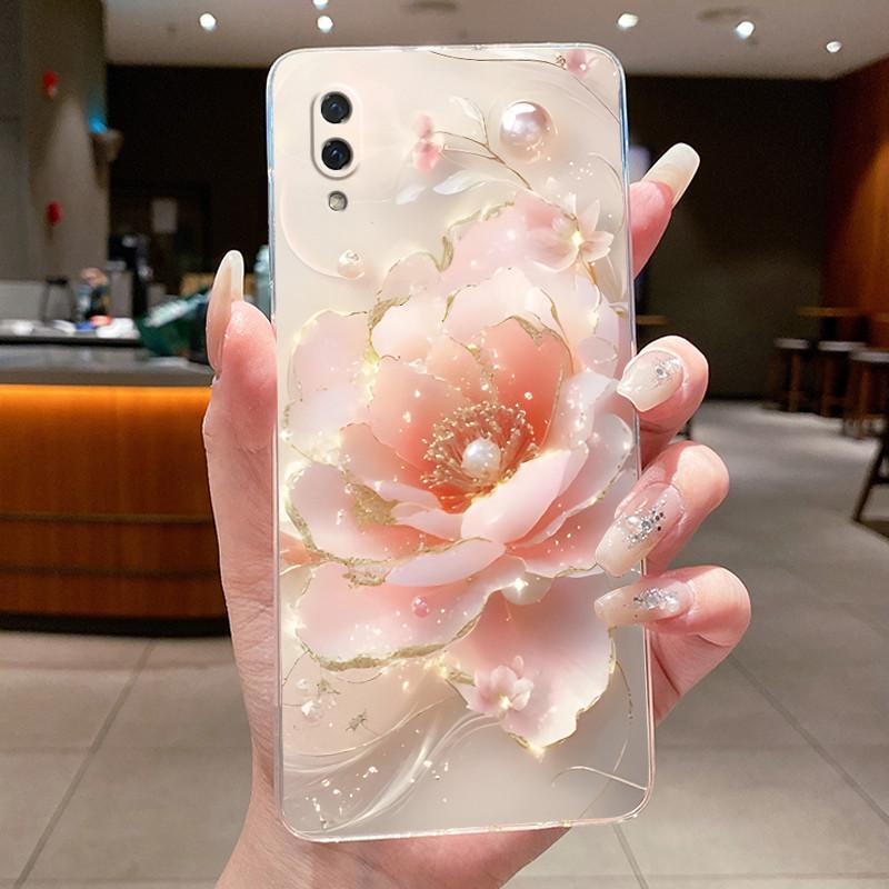 For Huawei Y7 Pro 2019 Y7 Prime 2019 Case Phone Cover Soft Silicone Aesthetic Luxury Fashion Butterfly Flower Clear Bags Fundas
