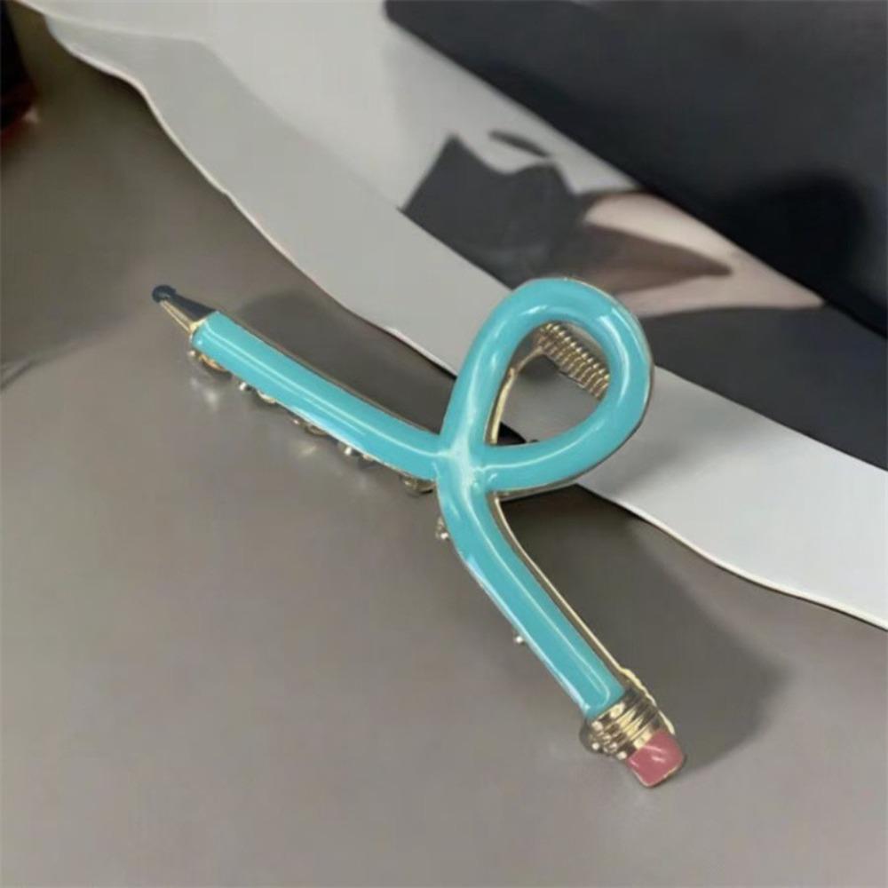 Novelty Pencil Hair Clips Cute Metal Barrettes Fashion teacher hair clips Classroom
