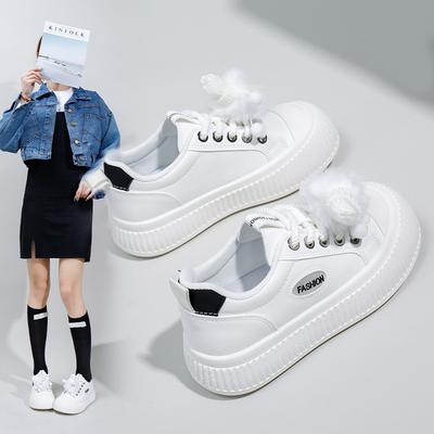 Белые туфли для женщин, новые весенние студенческие корейские стили, универсальные повседневные кроссовки на платформе, модные кроссовки Kt2615