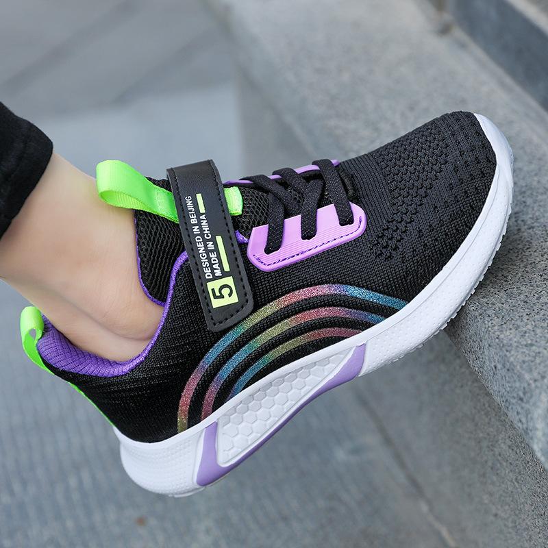 Весенне-осенние кроссовки для девочек-одноклассниц, дышащая обувь из двойной сетки, легкая корейская версия, кроссовки для бега для девочек, обувь для среднего и старшего возраста