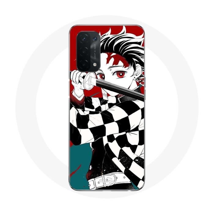Coque - Maniacase - Oppo A74 5G - Souple - Noir - Demon Slayer