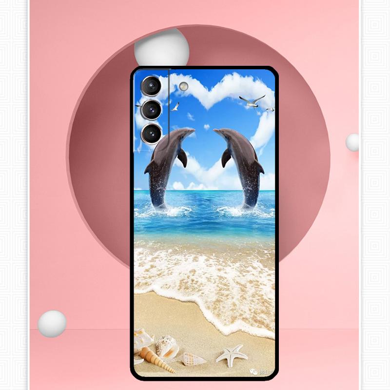 Animal Dolphin Case For Samsung Galaxy S25 Ultra S21 S22 S23 S24 Ultra S9 S10 S20 Plus S25 FE Cover Funda