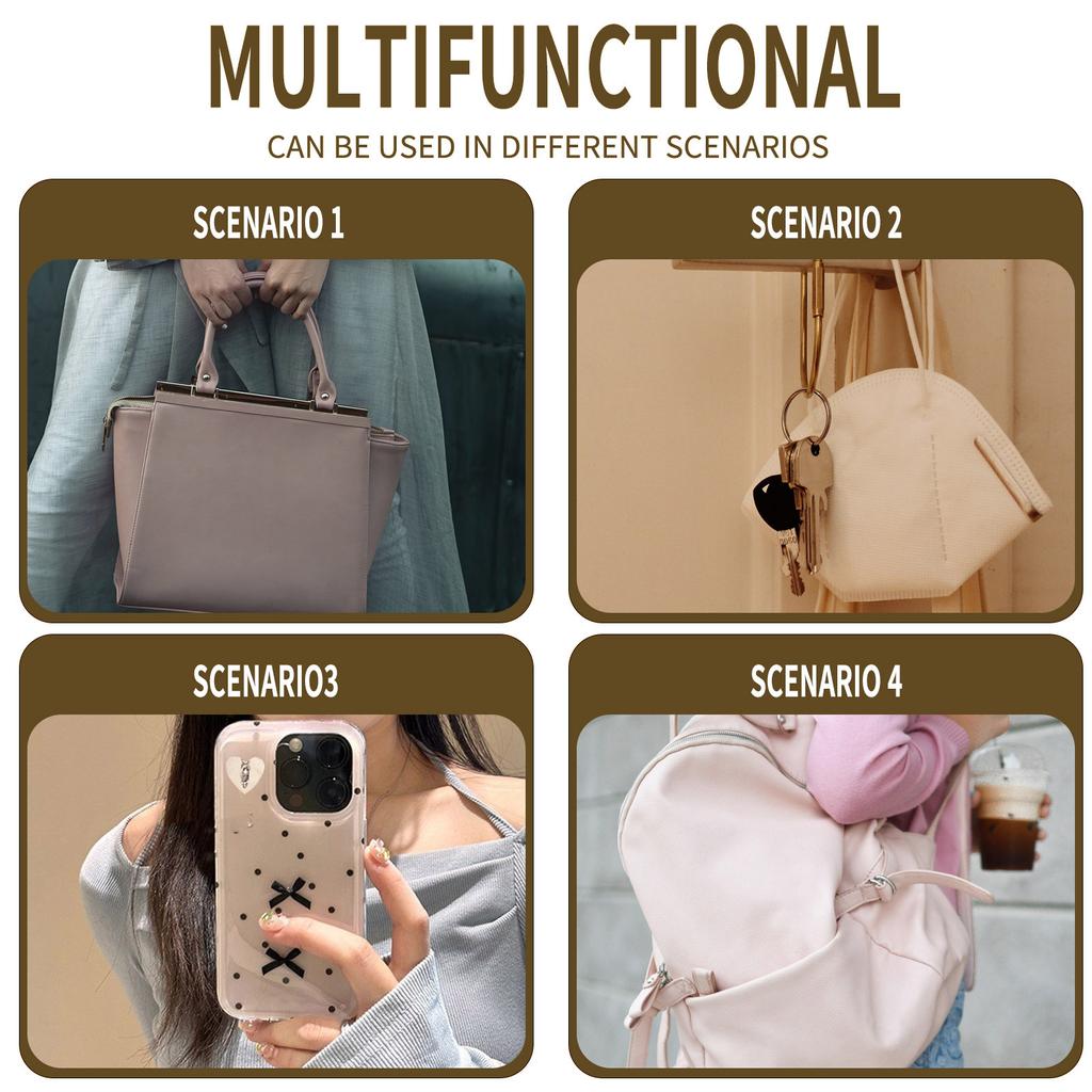 Elegant Pearl Bowknot Keychain Pendant Keyring Heart Charm Lovely Hanging Decorations for Purse Bag Backpack Handbag