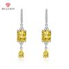 Zircon Long Earrings Retro Water Drop Earrings Wedding Dinner Dress Earrings