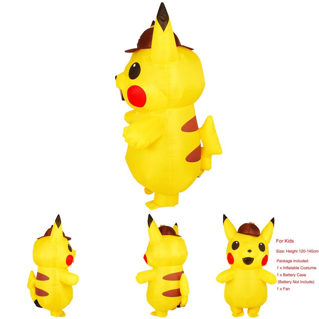 Versatile Kids Adult Mascot Detective Pikachu Inflatable Costume With Timeless Appeal For Any Occasion