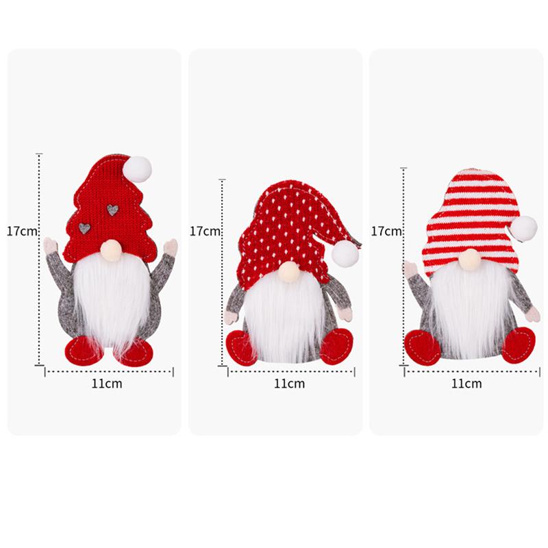 Gnome Doll Christmas Cutlery Holder Knife Fork Pocket Bag Faceless Doll Knife Fork Set Bag Tableware Cover New Year Dinner Decor