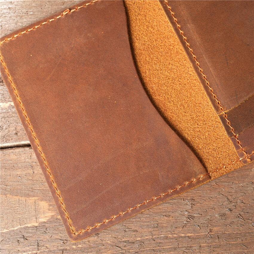 Кожаный мужской держатель для кредитных карт Crazy Horse, тонкий тонкий футляр для удостоверений личности, бумажник в стиле ретро, кошельки из натуральной воловьей кожи для мужчин