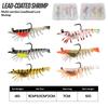 Taiyu Luminous Lead Shrimp Lure Artificial Soft Bait Biomimetic Multi-segment Shrimp Hook Bass 7cm 10g