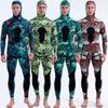 3MM Camo Neoprene Two-Piece Hooded Diving Wetsuit for Cold Protection