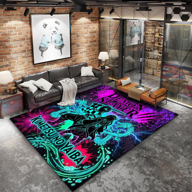 Demon Slayer Carpet Rug For Living Room Bedroom Home Sofa Decoration Kids Play Nonslip Floor Mat