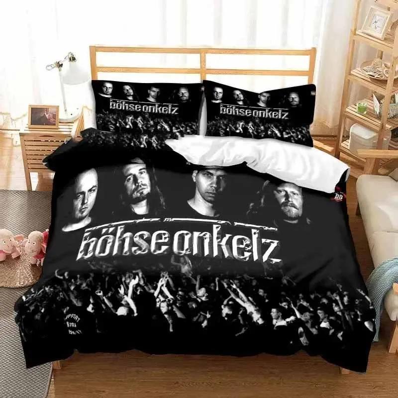 Bplus Böhse Onkelz Комплект из двух предметов, Комплект из 3 предметов на весь сезон, Мягкое постельное белье с пододеяльником, Удобный пододеяльник для двуспальной кровати King, Мягкий пододеяльник, Постельное белье