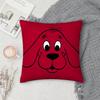 Cartoon Clifford the Big Red Dog Pillow Case Square DoubleSided Printing Short Plush Sofa Cushion Cover Bedroom Bedside Pillow
