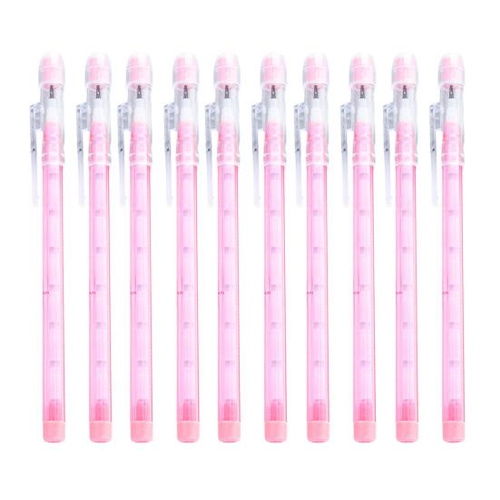 10 шт. прозрачных карандашей, не требующих заточки, складные многоточечные пластиковые карандаши с ластиками для школьного и офисного рисования