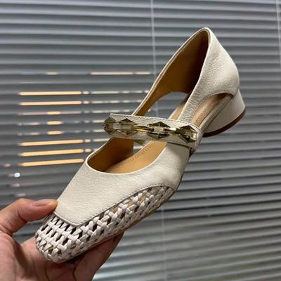 Модные сетчатые женские лоферы, туфли, дизайнерские женские сандалии с крупным плетением, неглубокие, лето 2025, элегантный тренд, платье Mujer De Zapatillas