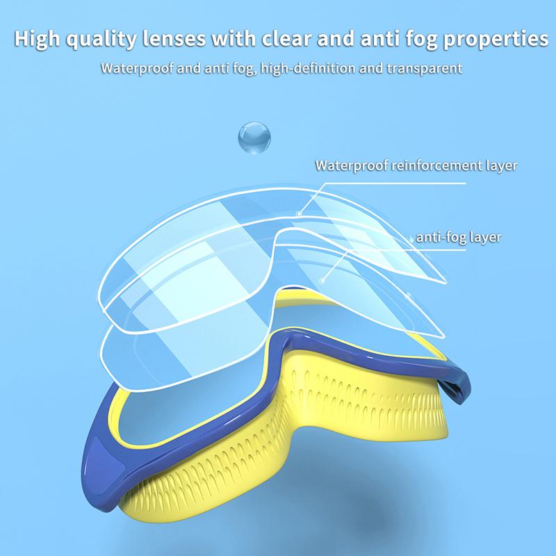 1Pcs Boys Girls Professional Diving Goggles Glasses Children Swimming Goggles Caps Waterproof Anti-fog Big Box