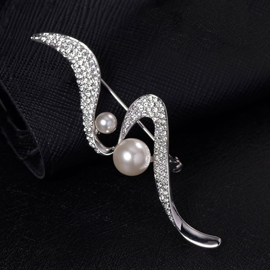 Брошь «Мимолетное время», Высококлассная женская нишевая брошь с жемчугом, Брошь «Грандиозная нота».