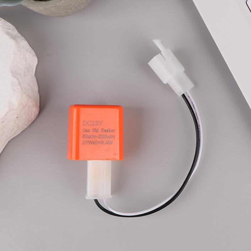 Регулируемое 2-контактное электронное светодиодное реле-мигалка с проводами для мотоциклов, скутеров, указателей поворота, реле гипер-мигания