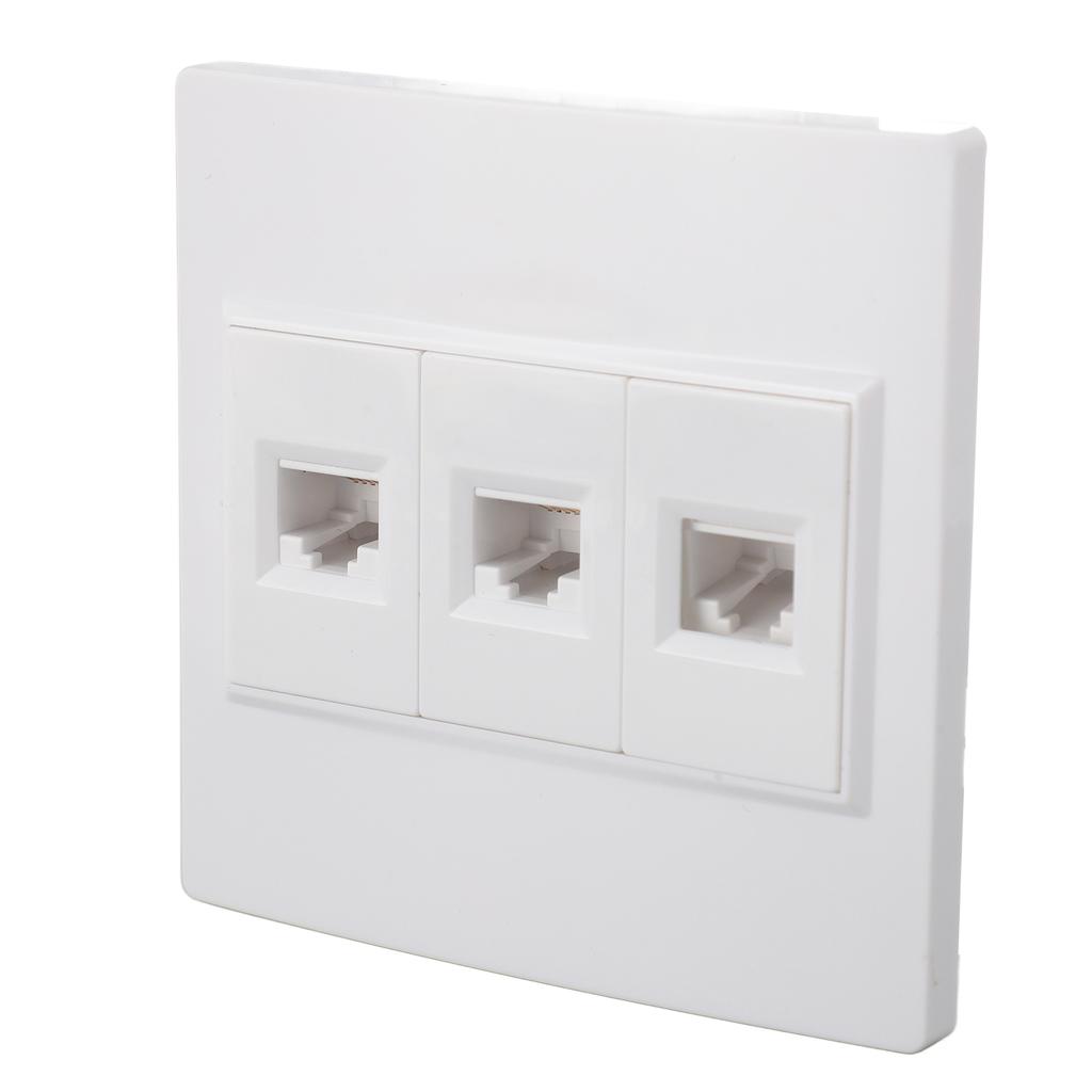 Настенная розетка Ethernet Cat 6 3 порта гнездо-гнездо Keystone Настенная розетка Интернет-розетка для CAT5 CAT5E CAT6 CAT6A
