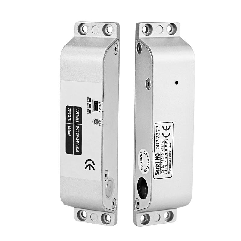 DC12V Electric Bolt Lock Drop NC Fail-safe Electric Gate Electronic Mortise Door Locks with Time Delay, for Wooden Metal Door
