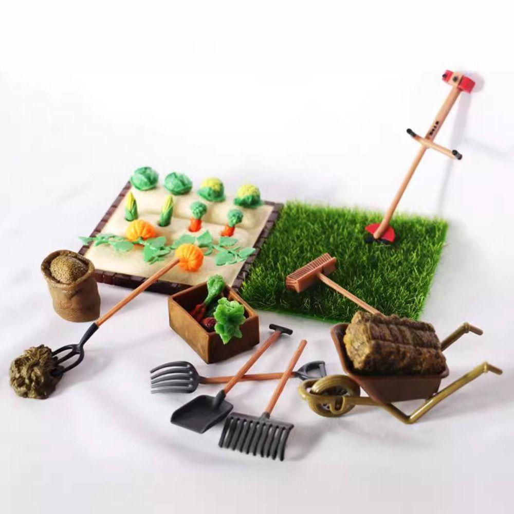 Vegetable Field Dollhouse Simulation Vegetable Farm Mini Farm Miniature Planting Tools  Kids Gift