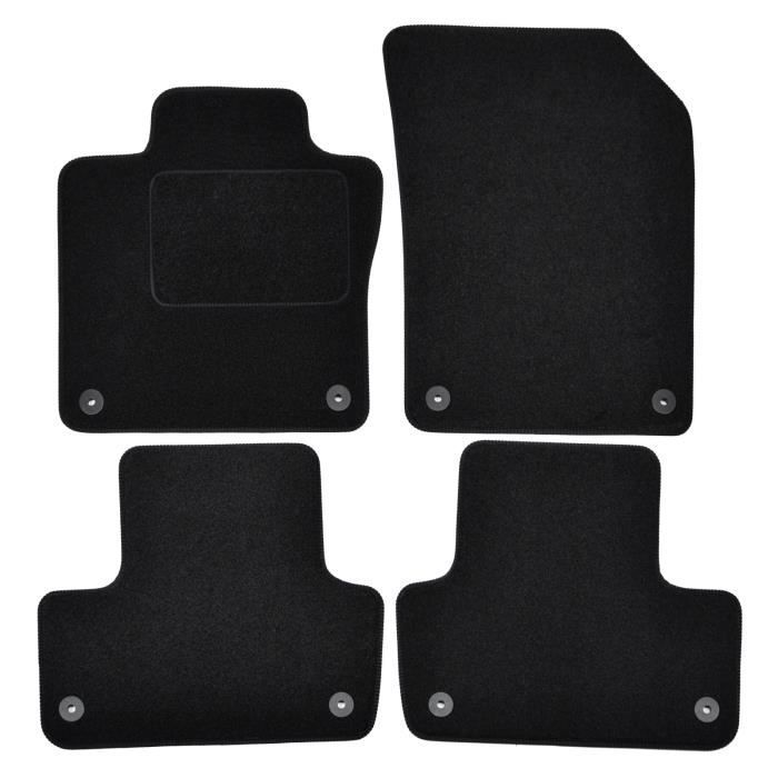 Tapis De Sol - Volvo - XC60 - Velours Noir - 4 Pièces - Ajustement Précis