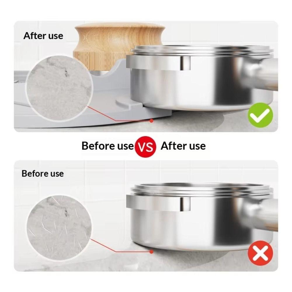 Silicone Material Coffee Tamper Mat Non-Slip Heat Resistant Espresso Tamping Pad Bar Protection Space Saving