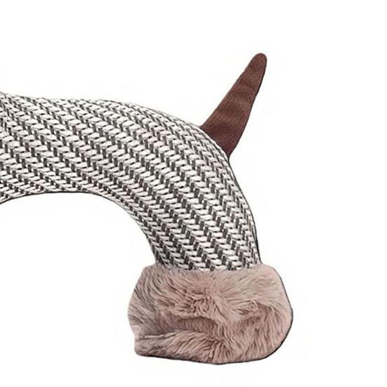 Плюшевая жевательная игрушка для собак Пищащая мягкая игрушка Животное Игрушка для собак Милая форма животного Игрушка для прорезывания зубов у щенков для комнатных собак Жевание, Перетягивание и Обнимашки