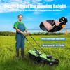 Electric Walk-Behind Lawn Mowers, 1600W Powerful Electric Self Propelled Lawn Mower, Cordless Push Lawn Mower with Upgraded