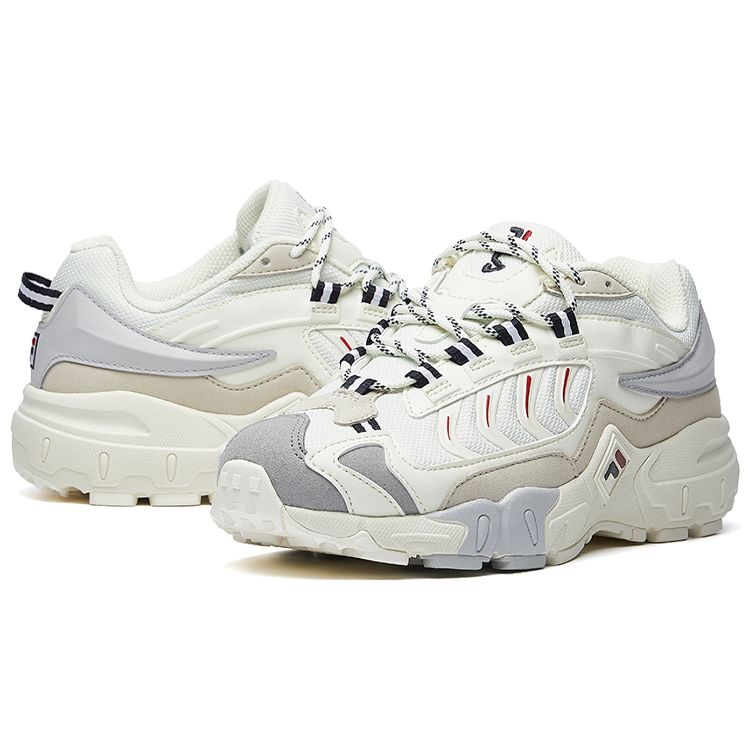 Fila Predator 1 Тканевые Спортивные Ретро Низкие Кроссовки Женские кроссовки Белый Серый F12W031127FVL