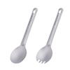 Boundless Voyage Titanium Spoon and Spork, Lightweight, Rust-Resistant, Shatter-Resistant Cutlery Set for Outdoors, Camping, Cookware, and Tableware
