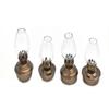 Set of 4 Antique Brass Table Oil Lamps 12.7 Cm