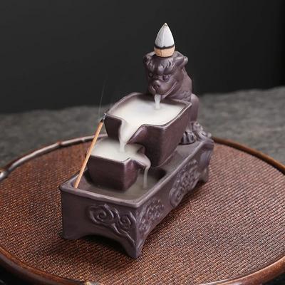 Lucky Feng Shui Buhrimill Home Decorate Lucky Pi Xiu Backflow Cancer Cancer Stick Holder для офиса, украшения для чая, питомца