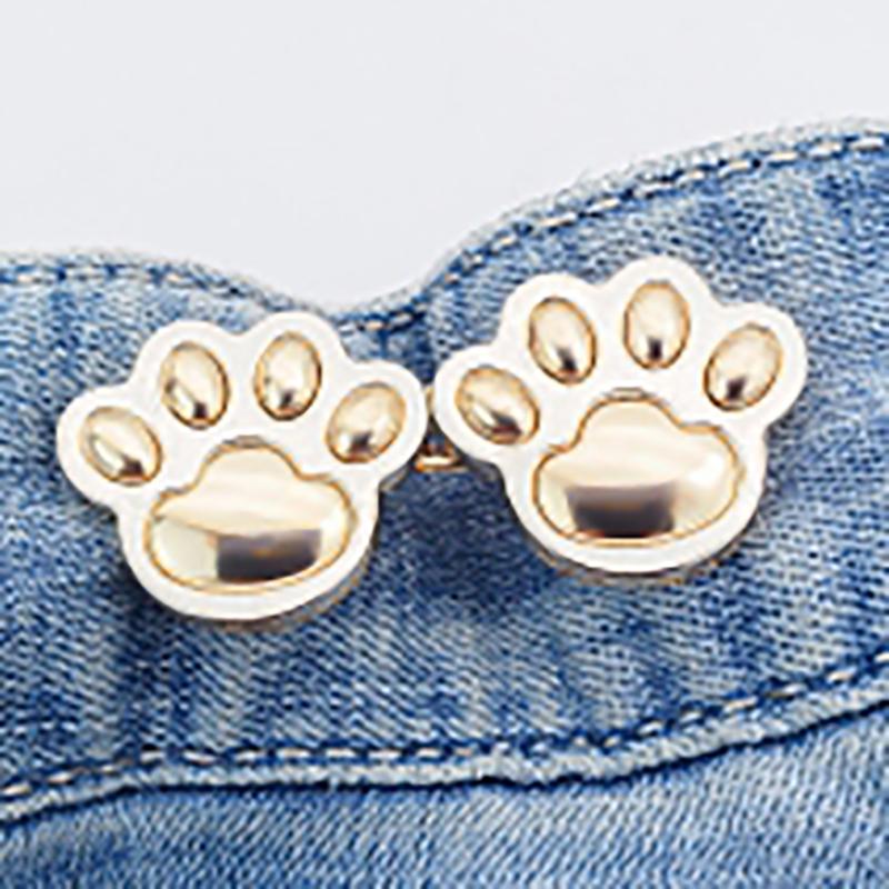 Милый кошачий коготь, затягивающая пряжку на талии, броши, зажимы, регулируемая кнопка, джинсовые пуговицы, съемные аксессуары для одежды